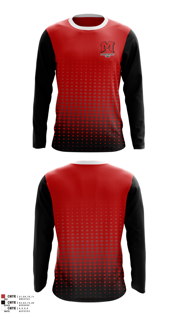 Long Sleeve Performance Shirt, Madison Panthers Tennis, Tennis, Teamtime, Team time, sublimation, custom sports apparel, team uniforms, spirit wear, spiritwear, sports uniforms, custom shirts, team store, custom team store, fundraiser sports, apparel fundraiser