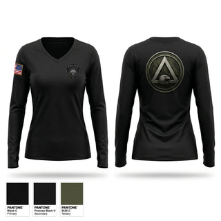 Womens Long Sleeve Vneck Shirt, Delta narcotics task force, Police, Teamtime, Team time, sublimation, custom sports apparel, team uniforms, spirit wear, spiritwear, sports uniforms, custom shirts, team store, custom team store, fundraiser sports, apparel fundraiser