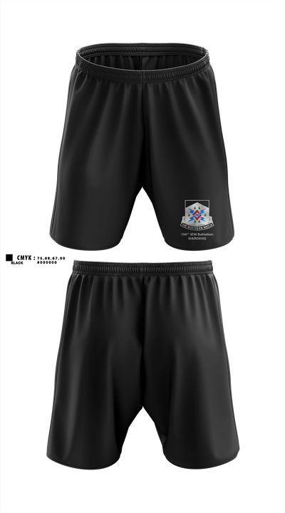 106th IEW Battalion Athletic Shorts With Pockets - 100