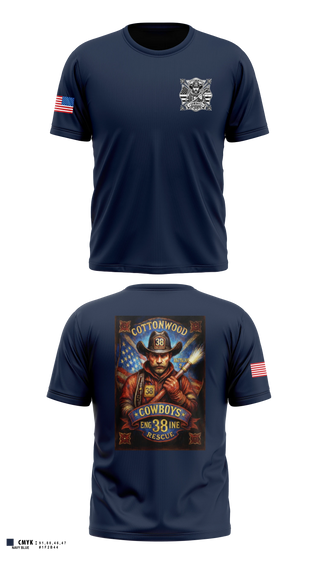 Short Sleeve Performance Shirt, Cottonwood Cowboys, Fire Department, Teamtime, Team time, sublimation, custom sports apparel, team uniforms, spirit wear, spiritwear, sports uniforms, custom shirts, team store, custom team store, fundraiser sports, apparel fundraiser