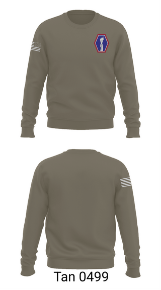 Crew Neck Sweatshirt, 100 Battalion 442 Infantry, Army, Teamtime, Team time, sublimation, custom sports apparel, team uniforms, spirit wear, spiritwear, sports uniforms, custom shirts, team store, custom team store, fundraiser sports, apparel fundraiser