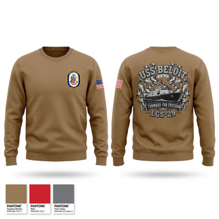Crew Neck Sweatshirt, USS Beloit, Navy, Teamtime, Team time, sublimation, custom sports apparel, team uniforms, spirit wear, spiritwear, sports uniforms, custom shirts, team store, custom team store, fundraiser sports, apparel fundraiser