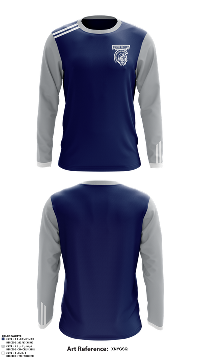Fruitport Middle School Wrestling Long Sleeve Performance Shirt 1