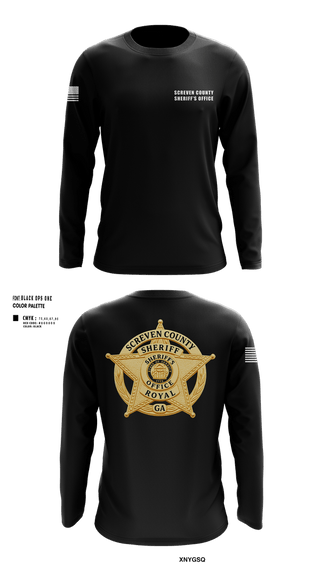 Long Sleeve Performance Shirt, Screven County Sheriff’s Office, Police, Teamtime, Team time, sublimation, custom sports apparel, team uniforms, spirit wear, spiritwear, sports uniforms, custom shirts, team store, custom team store, fundraiser sports, apparel fundraiser