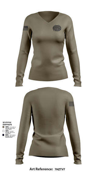 Womens Long Sleeve Vneck Shirt, Alligator Alcatraz, , Teamtime, Team time, sublimation, custom sports apparel, team uniforms, spirit wear, spiritwear, sports uniforms, custom shirts, team store, custom team store, fundraiser sports, apparel fundraiser