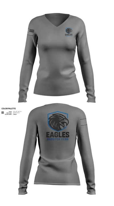 22d TRSS 82035431 Women's Long Sleeve V-neck Shirt - 22