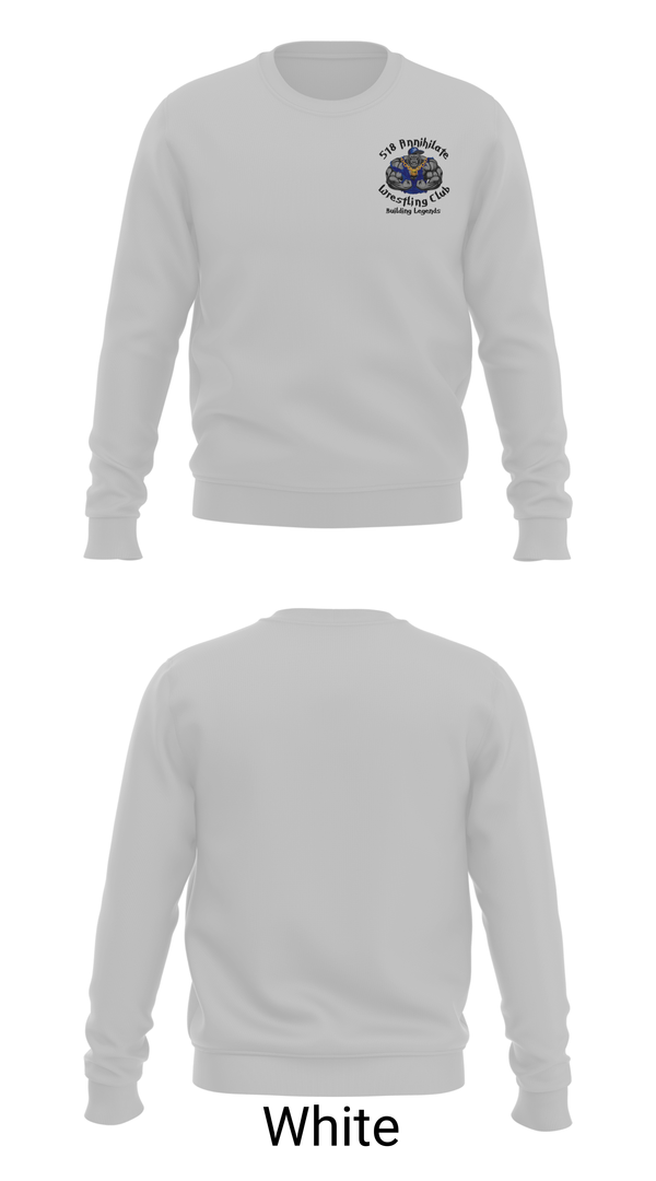 Crew Neck Sweatshirt, 518 Annihilate Wrestling Club, Wrestling, Teamtime, Team time, sublimation, custom sports apparel, team uniforms, spirit wear, spiritwear, sports uniforms, custom shirts, team store, custom team store, fundraiser sports, apparel fundraiser