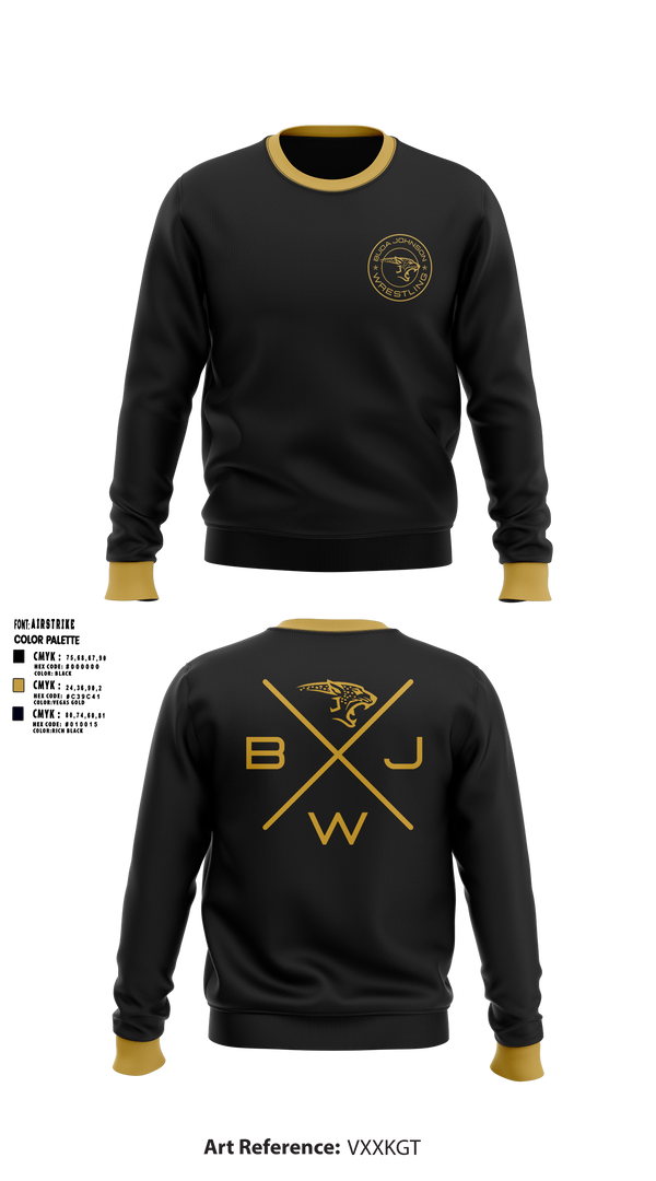 Crew Neck Sweatshirt, Buda Johnson Jaguars Wrestling, Wrestling, Teamtime, Team time, sublimation, custom sports apparel, team uniforms, spirit wear, spiritwear, sports uniforms, custom shirts, team store, custom team store, fundraiser sports, apparel fundraiser