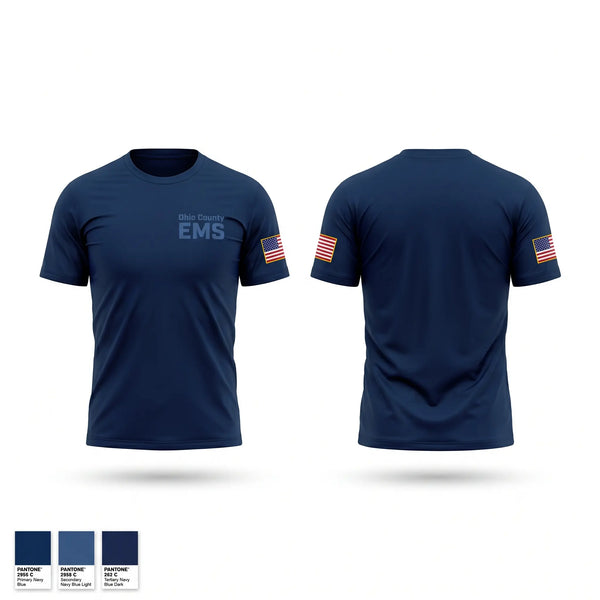 Short Sleeve Performance Shirt, Ohio County EMS, EMS/EMT, Teamtime, Team time, sublimation, custom sports apparel, team uniforms, spirit wear, spiritwear, sports uniforms, custom shirts, team store, custom team store, fundraiser sports, apparel fundraiser