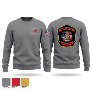Crew Neck Sweatshirt, City of Brinkley fire department, Fire Department, Teamtime, Team time, sublimation, custom sports apparel, team uniforms, spirit wear, spiritwear, sports uniforms, custom shirts, team store, custom team store, fundraiser sports, apparel fundraiser