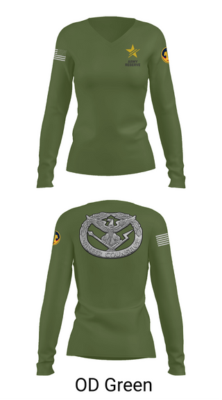 Womens Long Sleeve Vneck Shirt, ARCC, Army, Teamtime, Team time, sublimation, custom sports apparel, team uniforms, spirit wear, spiritwear, sports uniforms, custom shirts, team store, custom team store, fundraiser sports, apparel fundraiser