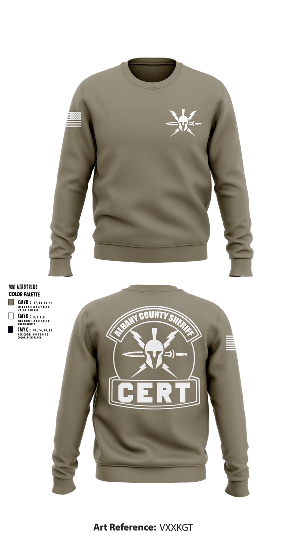 Crew Neck Sweatshirt, Albany County Sheriff C.E.R.T., Wrestling, Teamtime, Team time, sublimation, custom sports apparel, team uniforms, spirit wear, spiritwear, sports uniforms, custom shirts, team store, custom team store, fundraiser sports, apparel fundraiser