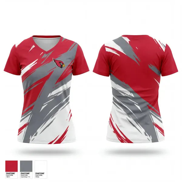 Womens Short Sleeve Vneck Shirt, Sandy Valley Cardinals, Baseball, Teamtime, Team time, sublimation, custom sports apparel, team uniforms, spirit wear, spiritwear, sports uniforms, custom shirts, team store, custom team store, fundraiser sports, apparel fundraiser