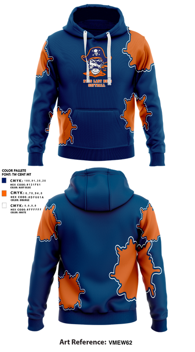 BYHS Lady Bucs Softball 74007359 Hoodie - 1