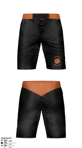 Fight Shorts, Honaker Tigers, Wrestling, Teamtime, Team time, sublimation, custom sports apparel, team uniforms, spirit wear, spiritwear, sports uniforms, custom shirts, team store, custom team store, fundraiser sports, apparel fundraiser