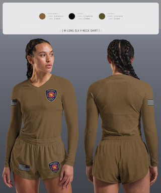 Womens Long Sleeve Vneck Shirt, PCFD, , Teamtime, Team time, sublimation, custom sports apparel, team uniforms, spirit wear, spiritwear, sports uniforms, custom shirts, team store, custom team store, fundraiser sports, apparel fundraiser