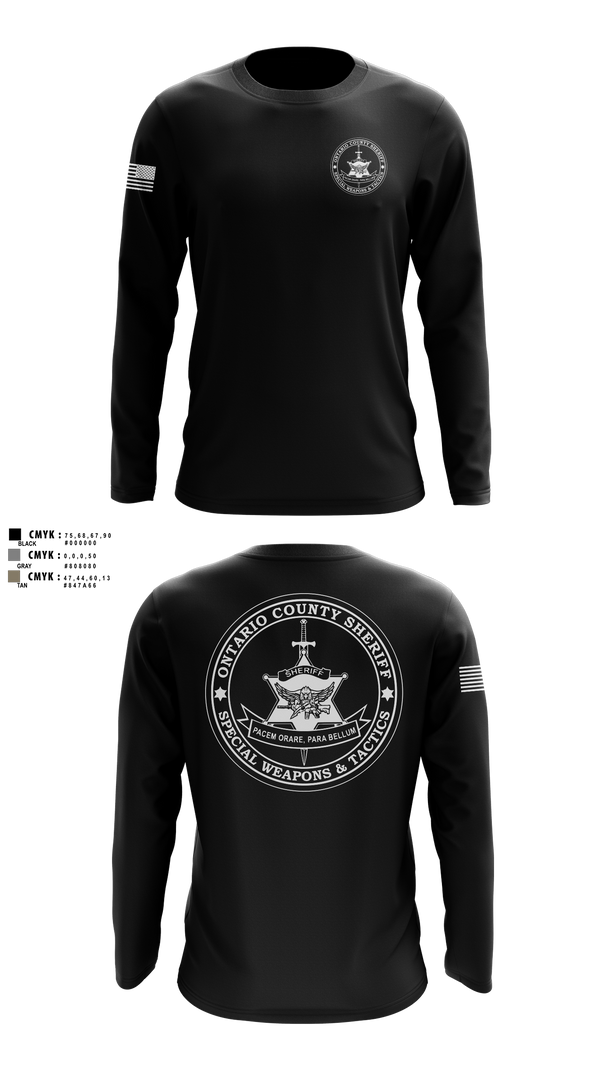 Long Sleeve Performance Shirt, Ontario County Sheriff’s Office, Police, Teamtime, Team time, sublimation, custom sports apparel, team uniforms, spirit wear, spiritwear, sports uniforms, custom shirts, team store, custom team store, fundraiser sports, apparel fundraiser