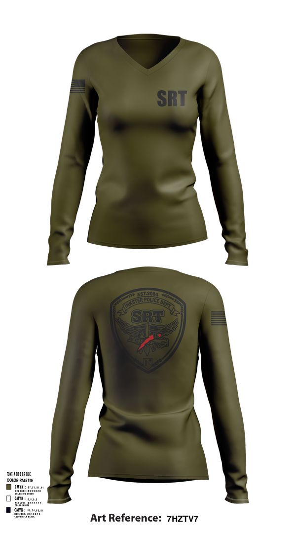 Womens Long Sleeve Vneck Shirt, Pocola SRT, , Teamtime, Team time, sublimation, custom sports apparel, team uniforms, spirit wear, spiritwear, sports uniforms, custom shirts, team store, custom team store, fundraiser sports, apparel fundraiser