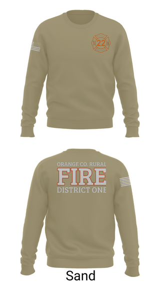 Crew Neck Sweatshirt, Orange County Rural District 1 Fire Department, , Teamtime, Team time, sublimation, custom sports apparel, team uniforms, spirit wear, spiritwear, sports uniforms, custom shirts, team store, custom team store, fundraiser sports, apparel fundraiser