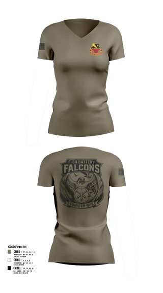 Womens Short Sleeve Vneck Shirt, F-60th ADA, Army, Teamtime, Team time, sublimation, custom sports apparel, team uniforms, spirit wear, spiritwear, sports uniforms, custom shirts, team store, custom team store, fundraiser sports, apparel fundraiser