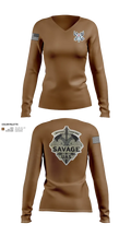 4-10 CAV 3 ABCT 4 ID 79547032 Women's Long Sleeve V-neck Shirt - 21
