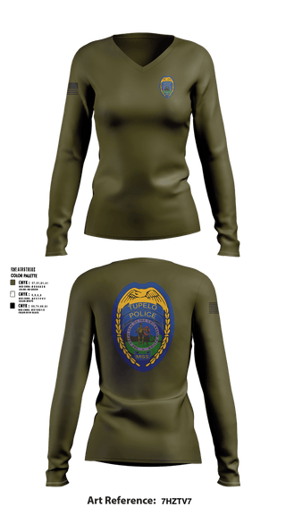 Womens Long Sleeve Vneck Shirt, Edward 12, Police, Teamtime, Team time, sublimation, custom sports apparel, team uniforms, spirit wear, spiritwear, sports uniforms, custom shirts, team store, custom team store, fundraiser sports, apparel fundraiser