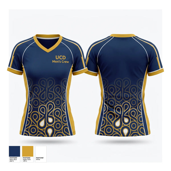 Womens Short Sleeve Vneck Shirt, UCD Men’s Crew, Spirit Store, Teamtime, Team time, sublimation, custom sports apparel, team uniforms, spirit wear, spiritwear, sports uniforms, custom shirts, team store, custom team store, fundraiser sports, apparel fundraiser