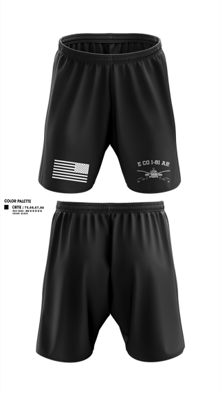 Athletic Shorts With Pockets, E CO 1-81 AR, 194th AR BDE, Army, Teamtime, Team time, sublimation, custom sports apparel, team uniforms, spirit wear, spiritwear, sports uniforms, custom shirts, team store, custom team store, fundraiser sports, apparel fundraiser