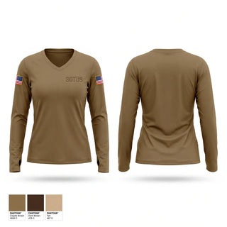 Womens Long Sleeve Vneck Shirt, SOTU-S, Air Force, Teamtime, Team time, sublimation, custom sports apparel, team uniforms, spirit wear, spiritwear, sports uniforms, custom shirts, team store, custom team store, fundraiser sports, apparel fundraiser