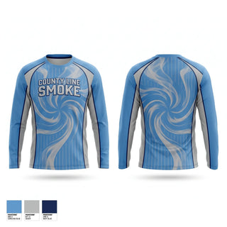 Long Sleeve Performance Shirt, County Line Smoke, Baseball, Teamtime, Team time, sublimation, custom sports apparel, team uniforms, spirit wear, spiritwear, sports uniforms, custom shirts, team store, custom team store, fundraiser sports, apparel fundraiser