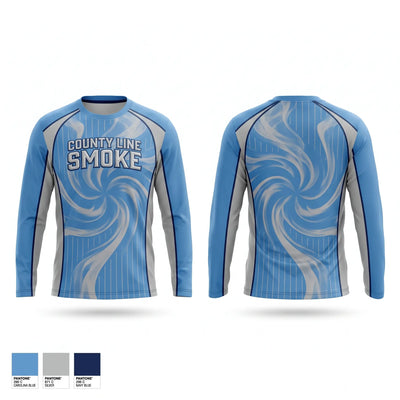 County Line Smoke Long Sleeve Performance Shirt 1