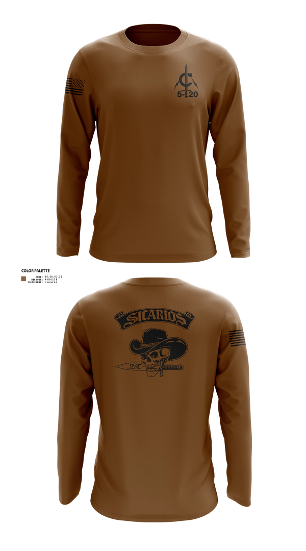 Long Sleeve Performance Shirt, 2/C Sicarios, Army, Teamtime, Team time, sublimation, custom sports apparel, team uniforms, spirit wear, spiritwear, sports uniforms, custom shirts, team store, custom team store, fundraiser sports, apparel fundraiser