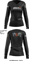 Lincoln Shooting Sports 63668873 Women's Long Sleeve V-neck Shirt - 1