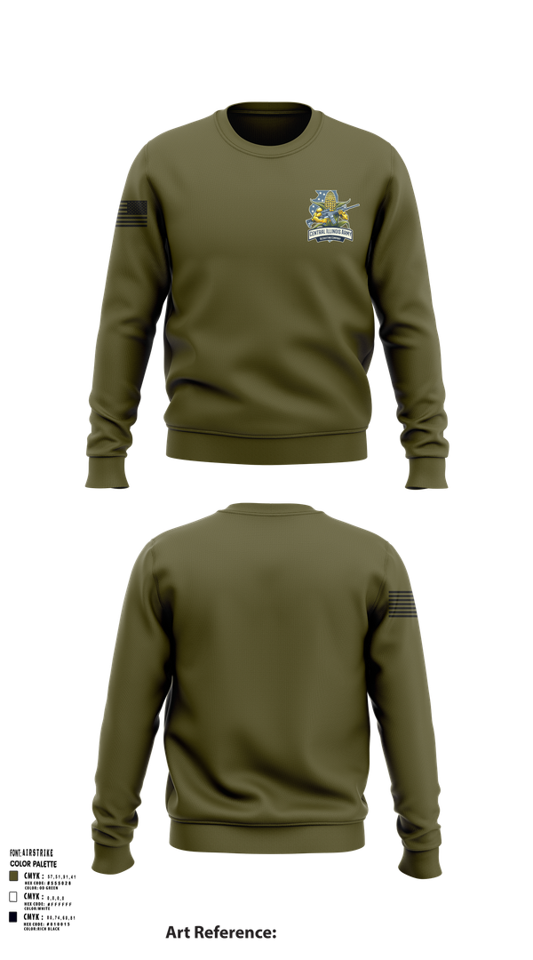 Crew Neck Sweatshirt, Central Illinois Army Recruiting Company, , Teamtime, Team time, sublimation, custom sports apparel, team uniforms, spirit wear, spiritwear, sports uniforms, custom shirts, team store, custom team store, fundraiser sports, apparel fundraiser
