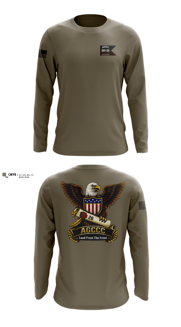 Long Sleeve Performance Shirt, AGCCC, 001-26, Army, Teamtime, Team time, sublimation, custom sports apparel, team uniforms, spirit wear, spiritwear, sports uniforms, custom shirts, team store, custom team store, fundraiser sports, apparel fundraiser