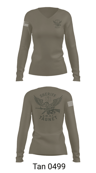 Womens Long Sleeve Vneck Shirt, T.A.G.N.E.T., Police, Teamtime, Team time, sublimation, custom sports apparel, team uniforms, spirit wear, spiritwear, sports uniforms, custom shirts, team store, custom team store, fundraiser sports, apparel fundraiser