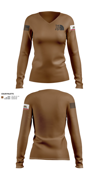 Womens Long Sleeve Vneck Shirt, 129 FSS, Air Force, Teamtime, Team time, sublimation, custom sports apparel, team uniforms, spirit wear, spiritwear, sports uniforms, custom shirts, team store, custom team store, fundraiser sports, apparel fundraiser
