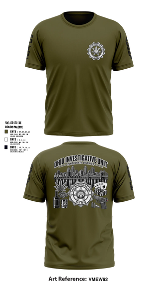 Short Sleeve Performance Shirt, Ohio Investigative Unit Cincinnati District, Police, Teamtime, Team time, sublimation, custom sports apparel, team uniforms, spirit wear, spiritwear, sports uniforms, custom shirts, team store, custom team store, fundraiser sports, apparel fundraiser