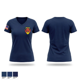 Womens Short Sleeve Vneck Shirt, Locke, Fire Department, Teamtime, Team time, sublimation, custom sports apparel, team uniforms, spirit wear, spiritwear, sports uniforms, custom shirts, team store, custom team store, fundraiser sports, apparel fundraiser