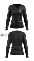 Ocean Township Police  Women's Long Sleeve V-neck Shirt - 100
