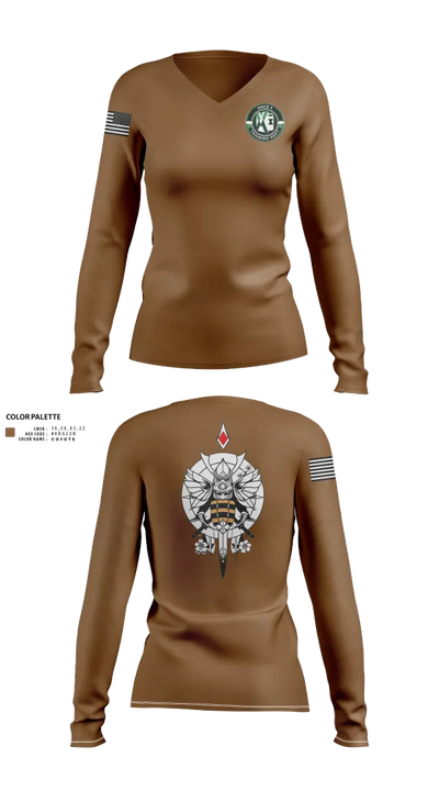 S7 16767122 Women's Long Sleeve V-neck Shirt - 21