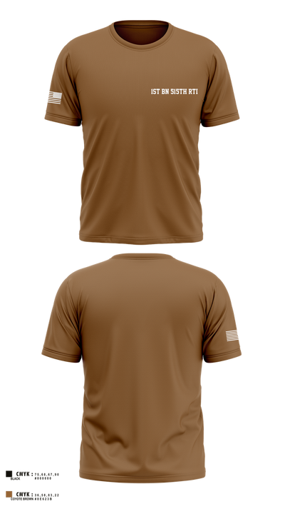 1st BN 515th RTI 17257625 Short Sleeve Performance Shirt - 1