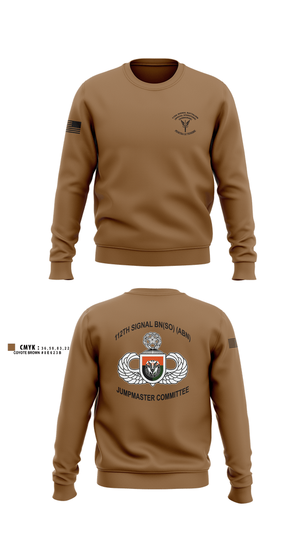 Crew Neck Sweatshirt, MCPOD-XVIII Airborne Corps2d Battalion, 3d Special Forces Group112th Signal Jumpmaster, Army, Teamtime, Team time, sublimation, custom sports apparel, team uniforms, spirit wear, spiritwear, sports uniforms, custom shirts, team store, custom team store, fundraiser sports, apparel fundraiser