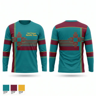 Long Sleeve Performance Shirt, Las Cruces Aquatic Team, Swimming, Teamtime, Team time, sublimation, custom sports apparel, team uniforms, spirit wear, spiritwear, sports uniforms, custom shirts, team store, custom team store, fundraiser sports, apparel fundraiser