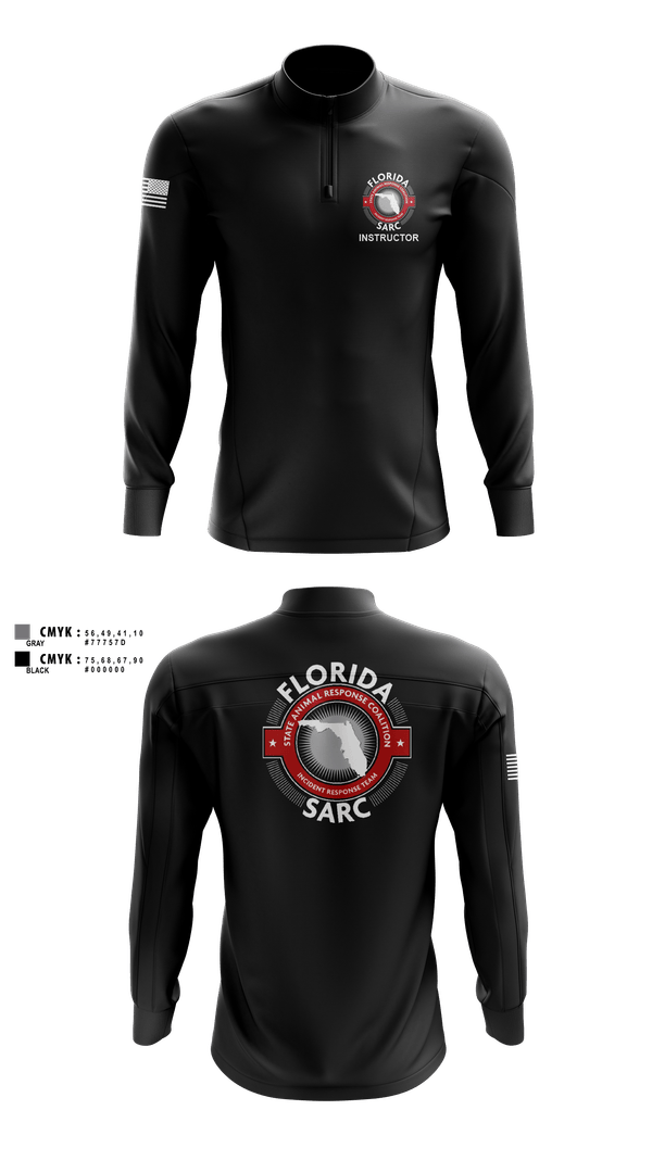 Quarter Zip Jacket, Florida State Animal Response Coalition, , Teamtime, Team time, sublimation, custom sports apparel, team uniforms, spirit wear, spiritwear, sports uniforms, custom shirts, team store, custom team store, fundraiser sports, apparel fundraiser