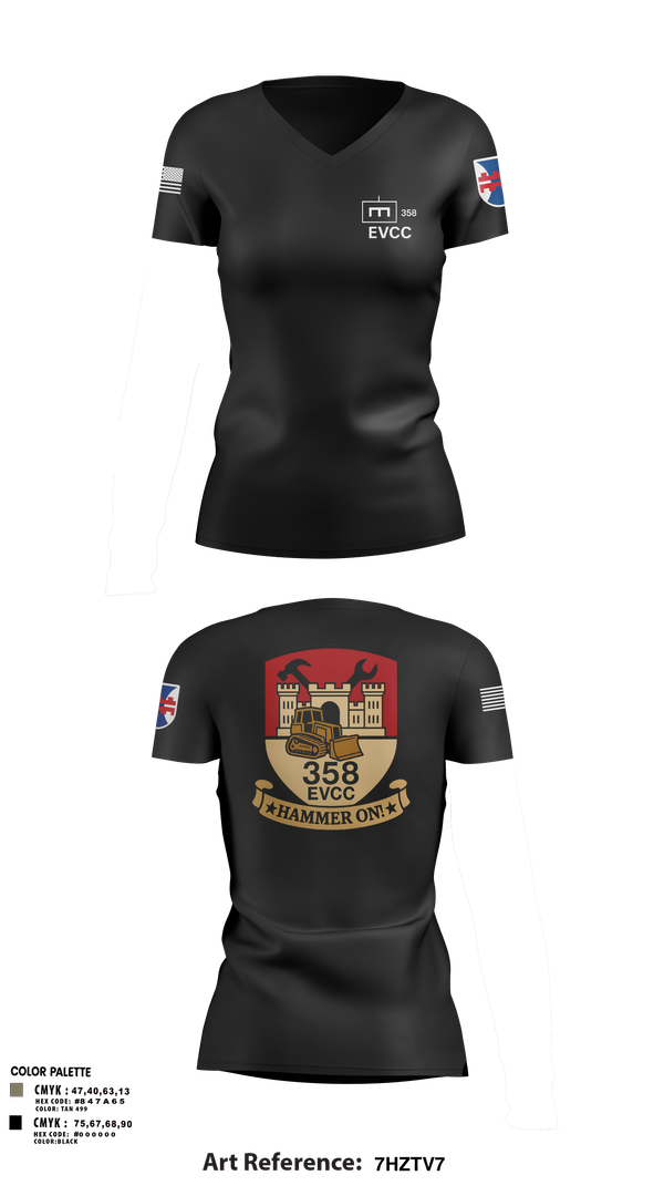 Womens Short Sleeve Vneck Shirt, 358 EVCC, , Teamtime, Team time, sublimation, custom sports apparel, team uniforms, spirit wear, spiritwear, sports uniforms, custom shirts, team store, custom team store, fundraiser sports, apparel fundraiser