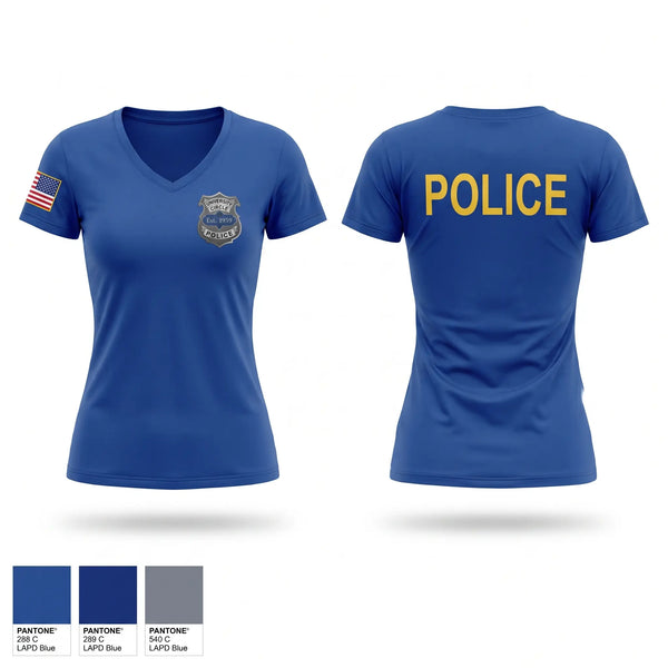 Womens Short Sleeve Vneck Shirt, Minnesota State Patrol, Police, Teamtime, Team time, sublimation, custom sports apparel, team uniforms, spirit wear, spiritwear, sports uniforms, custom shirts, team store, custom team store, fundraiser sports, apparel fundraiser