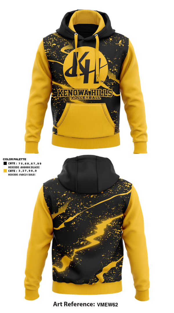 Hoodie, Kenowa Hills Volleyball, Women's Volleyball, Teamtime, Team time, sublimation, custom sports apparel, team uniforms, spirit wear, spiritwear, sports uniforms, custom shirts, team store, custom team store, fundraiser sports, apparel fundraiser