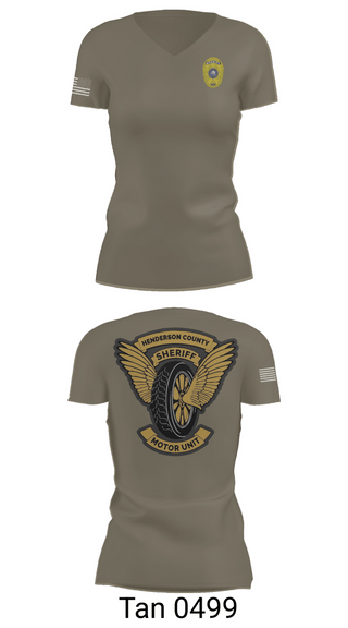 Womens Short Sleeve Vneck Shirt, Henderson County Motor Unit, Police, Teamtime, Team time, sublimation, custom sports apparel, team uniforms, spirit wear, spiritwear, sports uniforms, custom shirts, team store, custom team store, fundraiser sports, apparel fundraiser