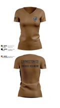 Livingston Co Sheriff K9 Women's Short Sleeve V-neck Shirt - 8